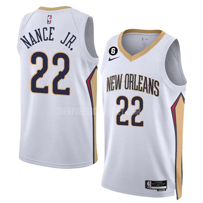 2022-23 men's new orleans pelicans larry nance jr 22 white association edition replica jersey
