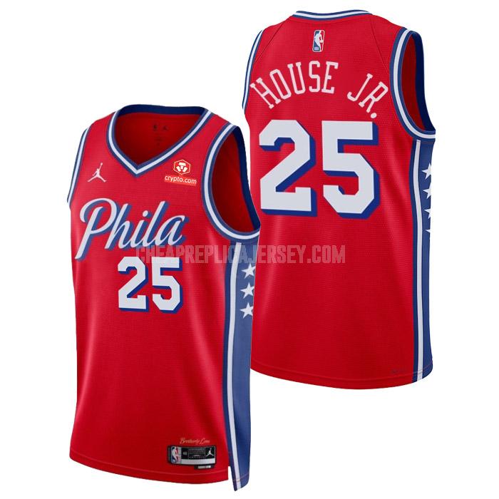 2022-23 men's philadelphia 76ers danuel house jr 25 red statement edition replica jersey