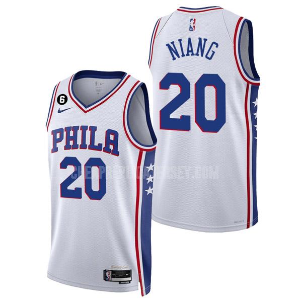 2022-23 men's philadelphia 76ers georges niang 20 white association edition replica jersey