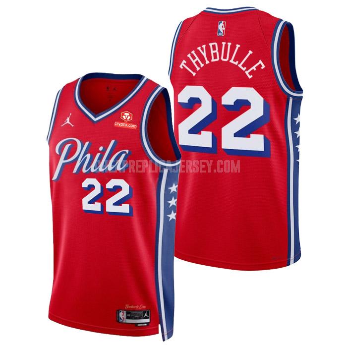 2022-23 men's philadelphia 76ers matisse thybulle 22 red statement edition replica jersey