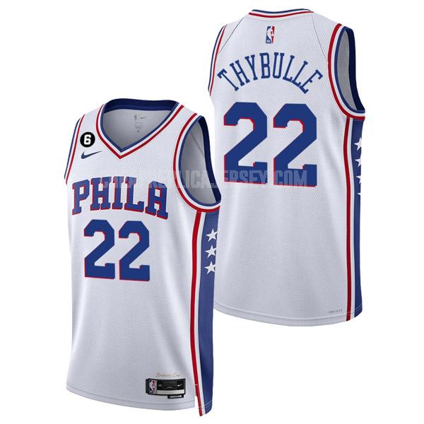2022-23 men's philadelphia 76ers matisse thybulle 22 white association edition replica jersey
