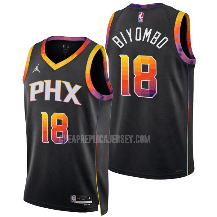 2022-23 men's phoenix suns bismack biyombo 18 black statement edition replica jersey
