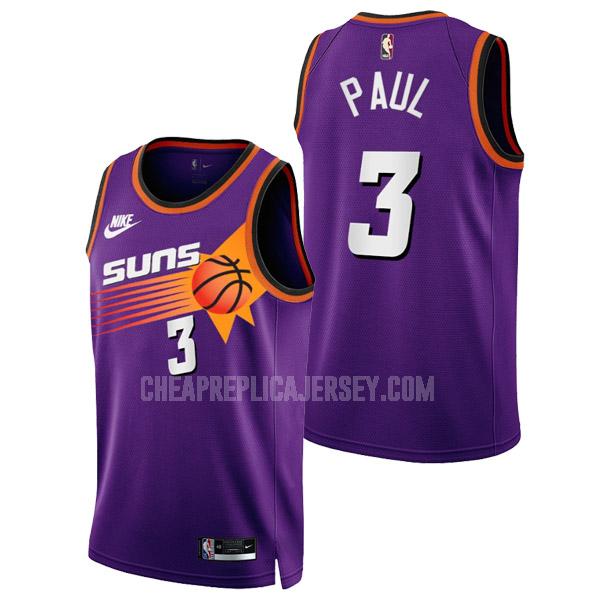 2022-23 men's phoenix suns chris paul 3 purple classic edition replica jersey