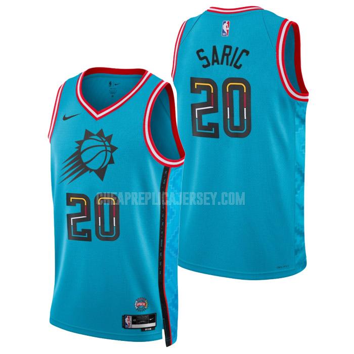 2022-23 men's phoenix suns dario saric 20 turquoise city edition replica jersey