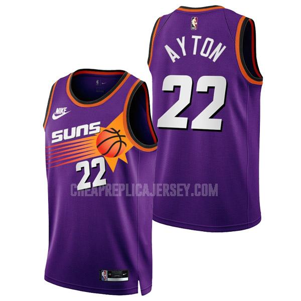 2022-23 men's phoenix suns deandre ayton 22 purple classic edition replica jersey