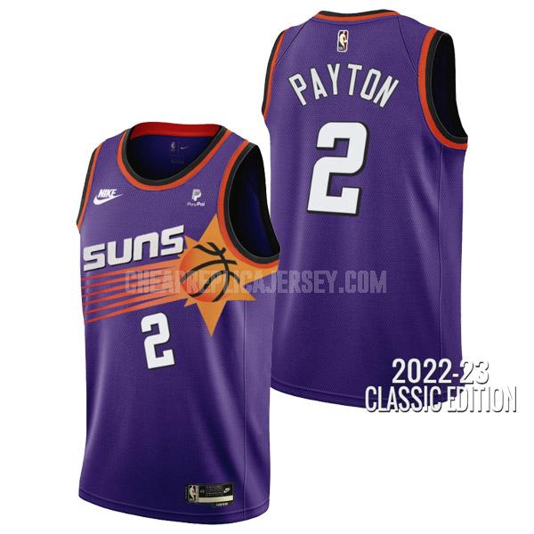 2022-23 men's phoenix suns elfrid payton 2 purple classic edition replica jersey