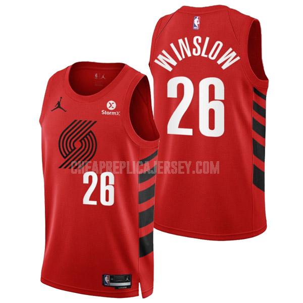 2022-23 men's portland trail blazers justise winslow 26 red statement edition replica jersey