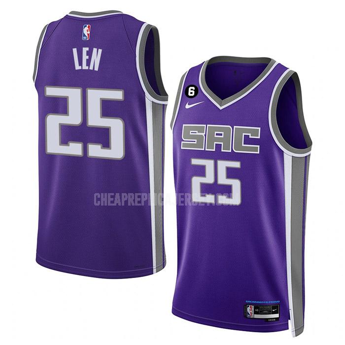 2022-23 men's sacramento kings alex len 25 purple icon edition replica jersey
