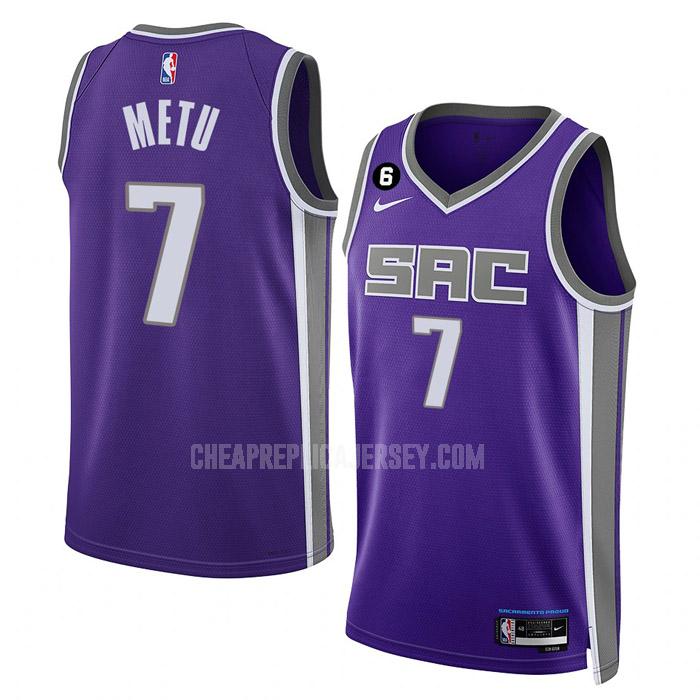 2022-23 men's sacramento kings chimezie metu 7 purple icon edition replica jersey