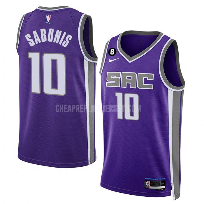 2022-23 men's sacramento kings domantas sabonis 10 purple icon edition replica jersey