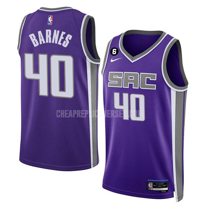2022-23 men's sacramento kings harrison barnes 40 purple icon edition replica jersey