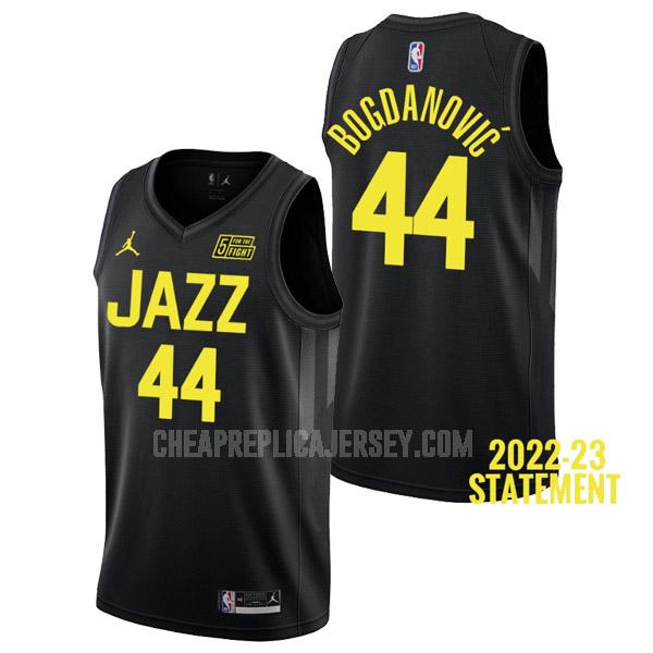 2022-23 men's utah jazz bojan bogdanovic 44 black statement edition replica jersey