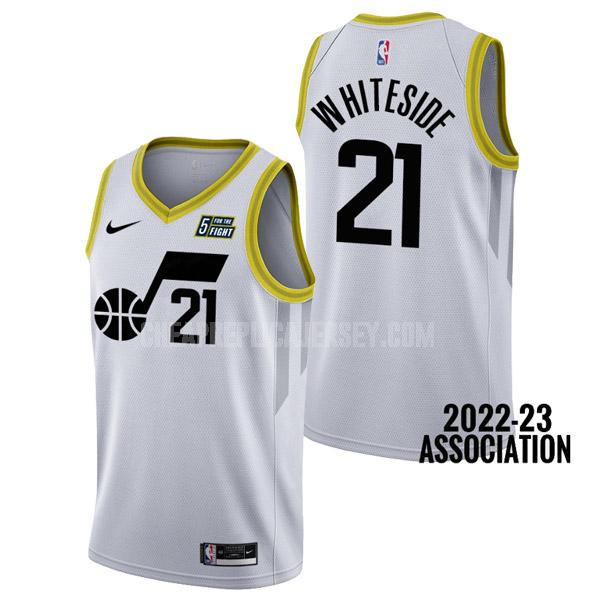 2022-23 men's utah jazz hassan whiteside 21 white association edition replica jersey