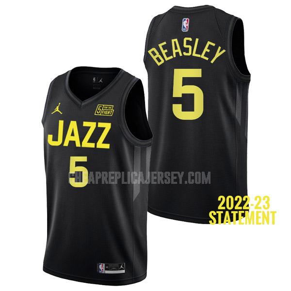 2022-23 men's utah jazz malik beasley 5 black statement edition replica jersey