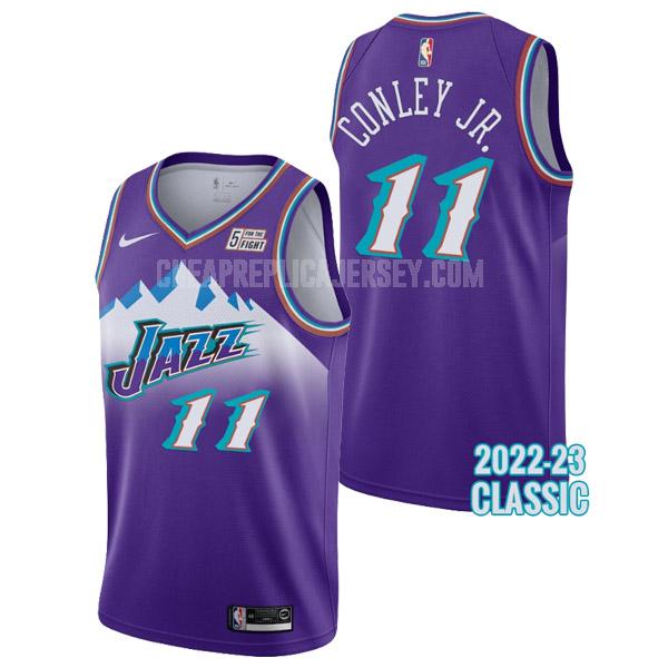 2022-23 men's utah jazz mike conley jr. 11 purple classic edition replica jersey