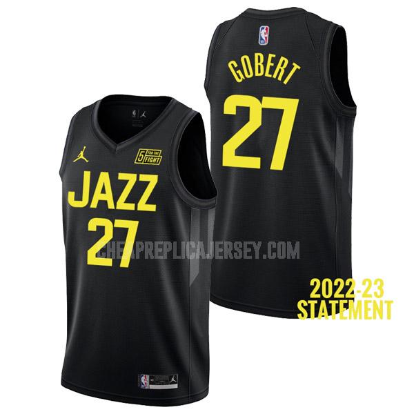 2022-23 men's utah jazz rudy gobert 27 black statement edition replica jersey