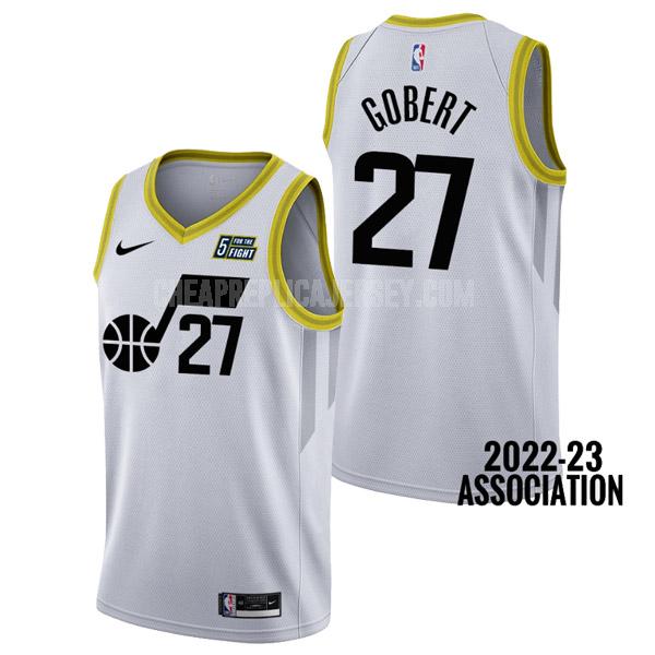 2022-23 men's utah jazz rudy gobert 27 white association edition replica jersey