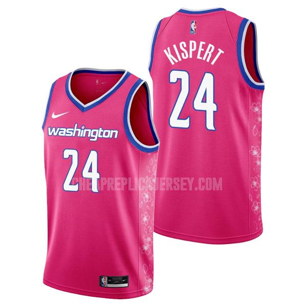 2022-23 men's washington wizards corey kispert 24 pink cherry blossom city edition replica jersey