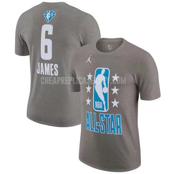 2022 men's all-star lebron james 6 gray t-shirt