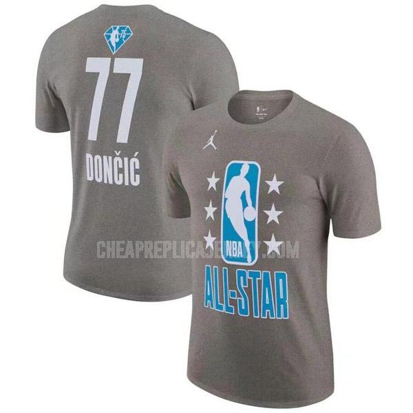 2022 men's all-star luka doncic 77 gray t-shirt
