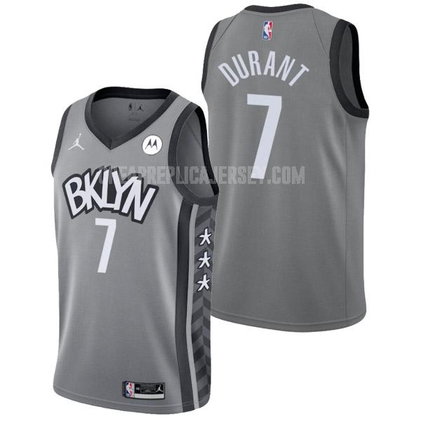 2022 men's brooklyn nets kevin durant 7 gray statement edition replica jersey
