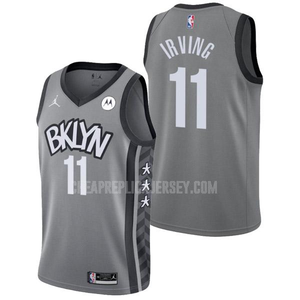 2022 men's brooklyn nets kyrie irving 11 gray statement edition replica jersey