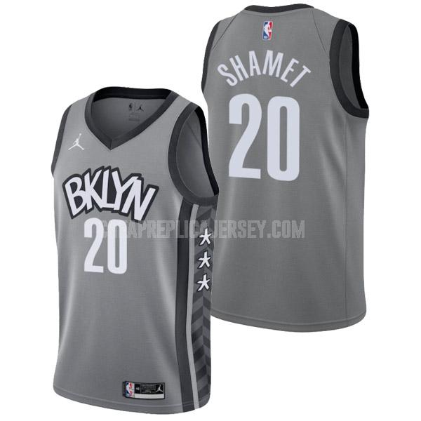2022 men's brooklyn nets landry shamet 20 gray statement edition replica jersey