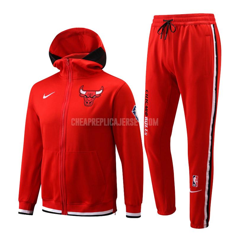 2022 men's chicago bulls red hj007 hooded jacket