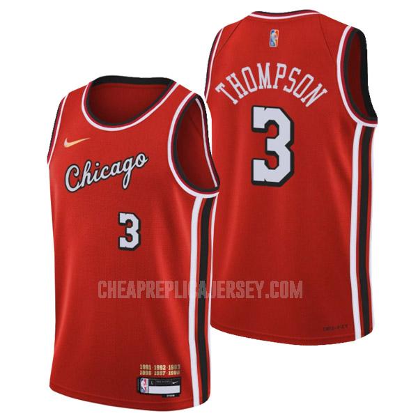 2022 men's chicago bulls tristan thompson 3 red city edition replica jersey