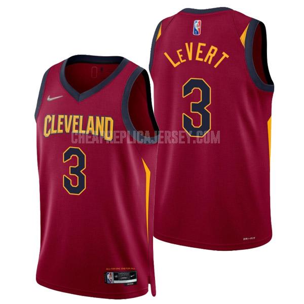 2022 men's cleveland cavaliers caris levert 3 red icon edition replica jersey
