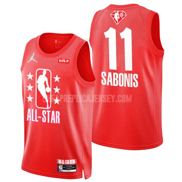 2022 men's domantas sabonis 11 red nba all-star replica jersey
