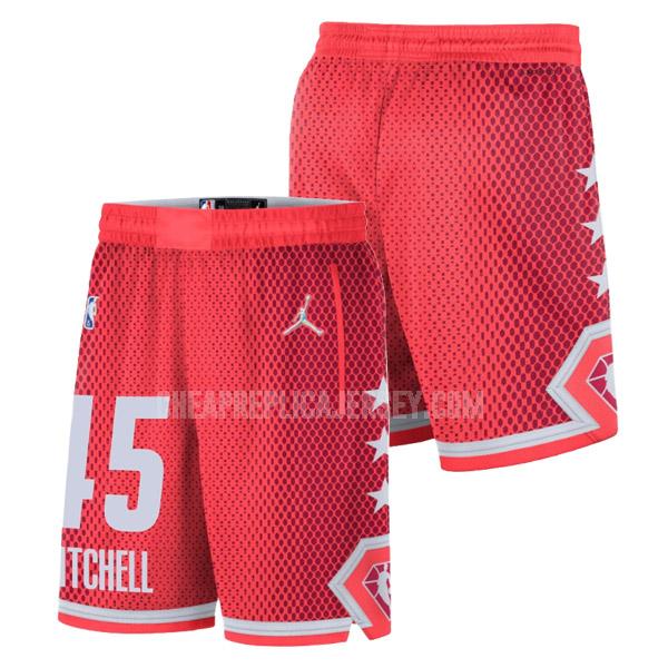 2022 men's donovan mitchell 45 red nba all-star shorts