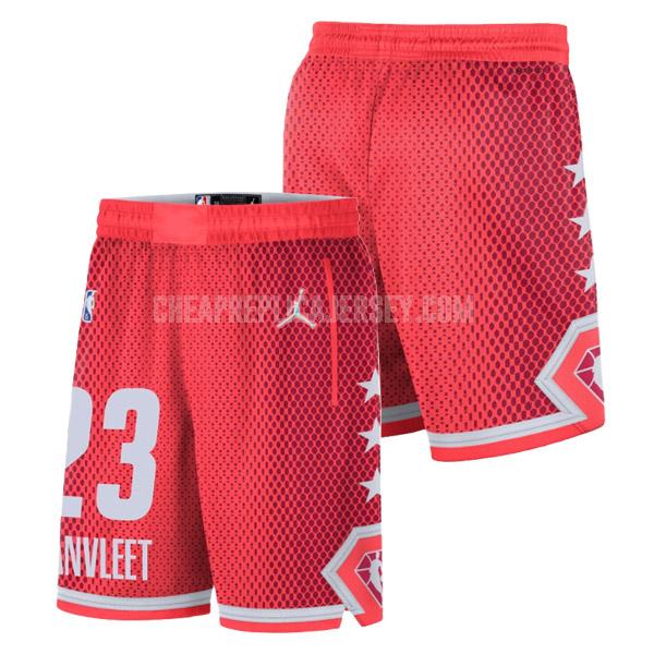 2022 men's fred vanvleet 23 red nba all-star shorts
