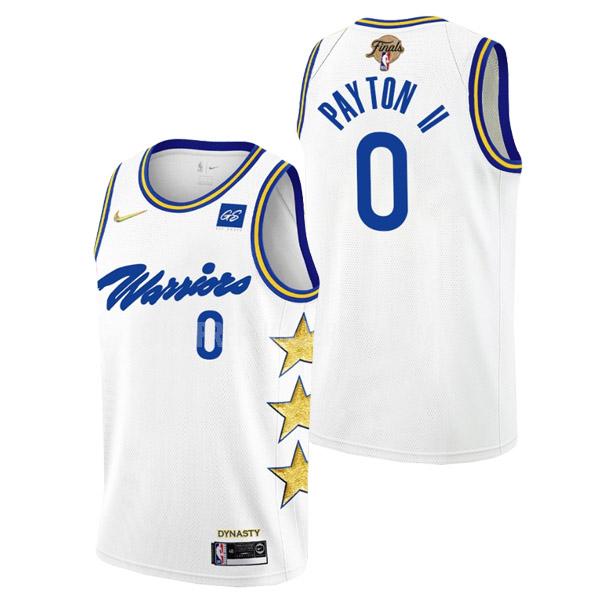 2022 men's golden state warriors gary payton ii 0 white championship earned edition replica jersey