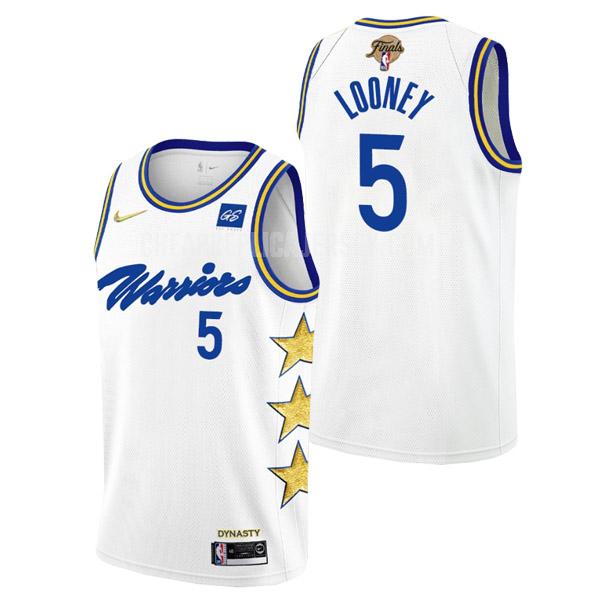 2022 men's golden state warriors kevon looney 5 white championship earned edition replica jersey