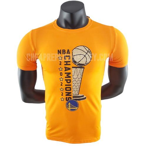 2022 men's golden state warriors yellow 22822a13 champions t-shirt basketball