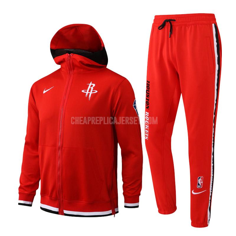 2022 men's houston rockets red hj012 hooded jacket