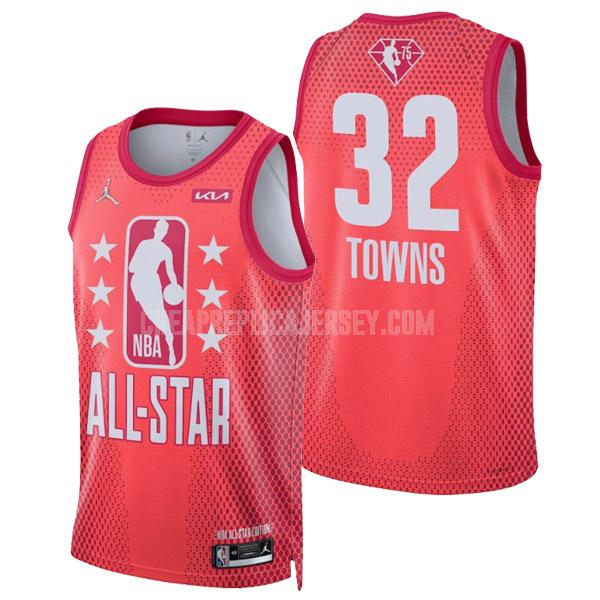 2022 men's karl anthony towns 32 red nba all-star replica jersey