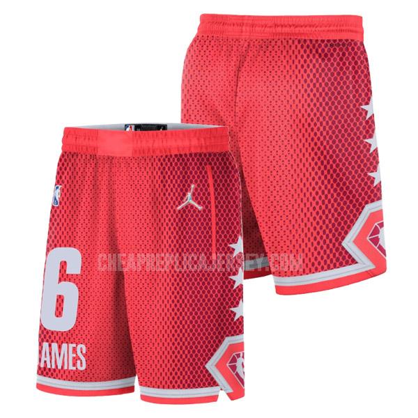 2022 men's lebron james 6 red nba all-star shorts