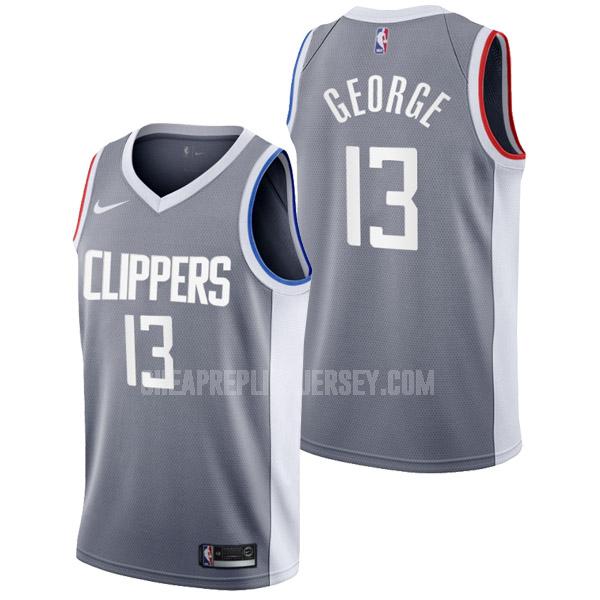 2022 men's los angeles clippers paul george 13 gray earned edition replica jersey