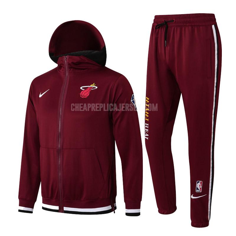 2022 men's miami heat red hj013 hooded jacket