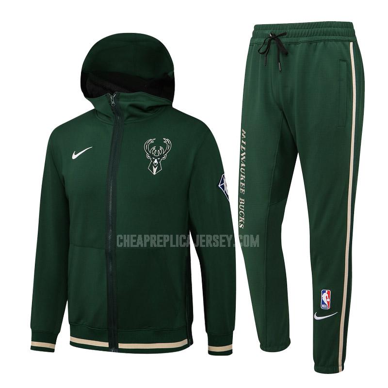 2022 men's milwaukee bucks green hj023 hooded jacket