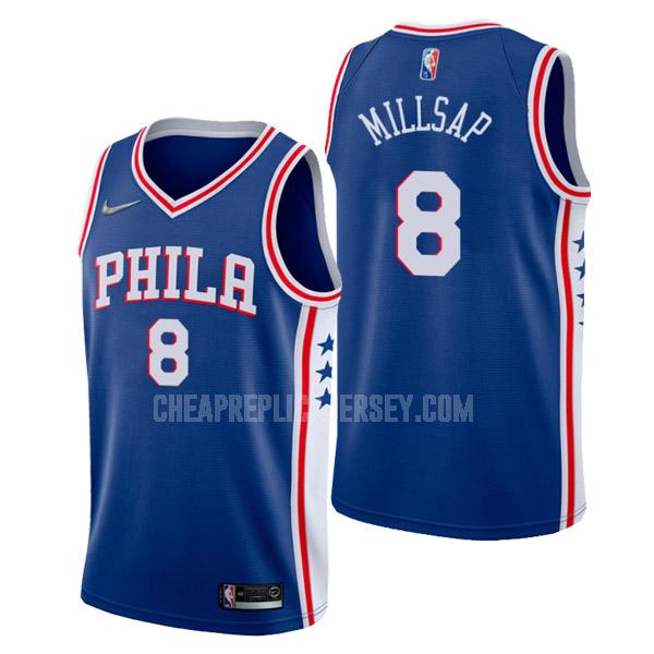 2022 men's philadelphia 76ers paul millsap 8 blue icon edition replica jersey
