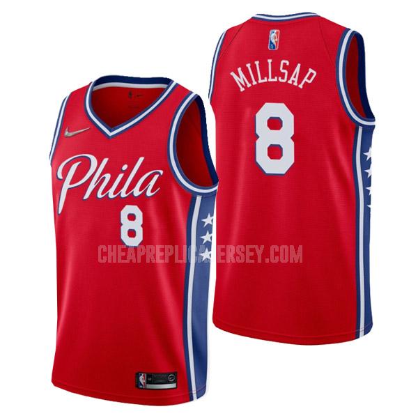 2022 men's philadelphia 76ers paul millsap 8 red statement edition replica jersey