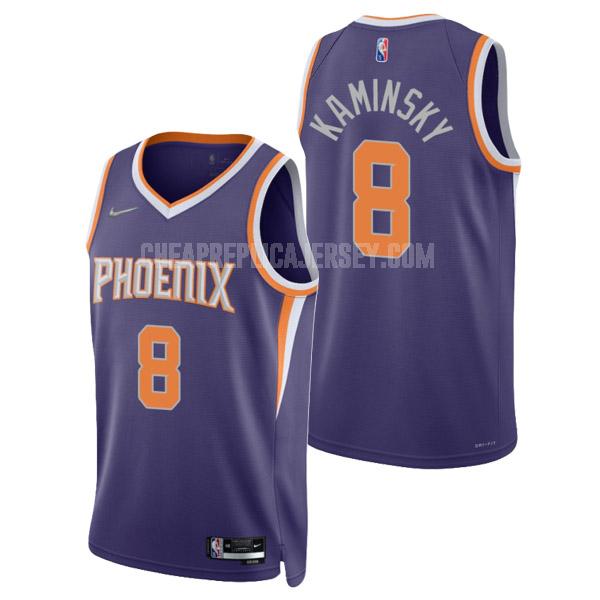 2022 men's phoenix suns frank kaminsky 8 purple 75th anniversary icon replica jersey
