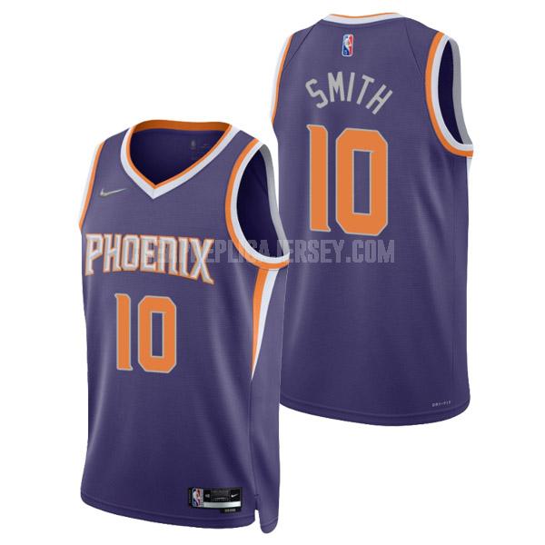 2022 men's phoenix suns jalen smith 10 purple 75th anniversary icon replica jersey
