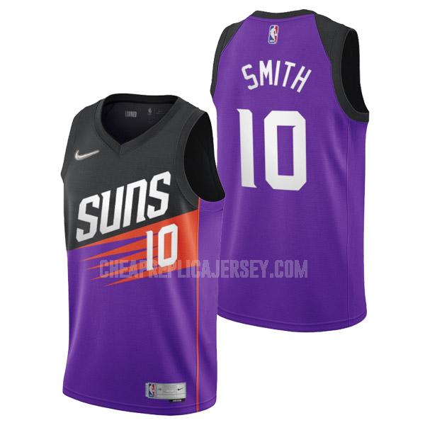 2022 men's phoenix suns jalen smith 10 purple earned edition replica jersey