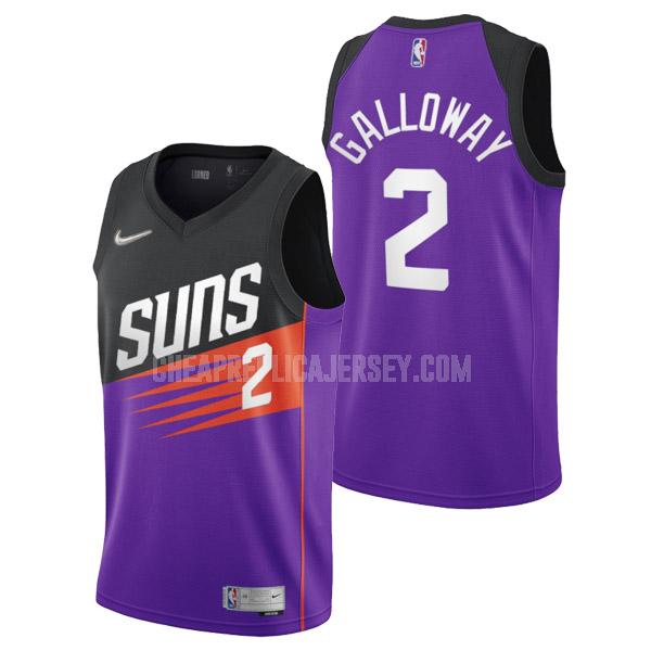2022 men's phoenix suns langston galloway 2 purple earned edition replica jersey