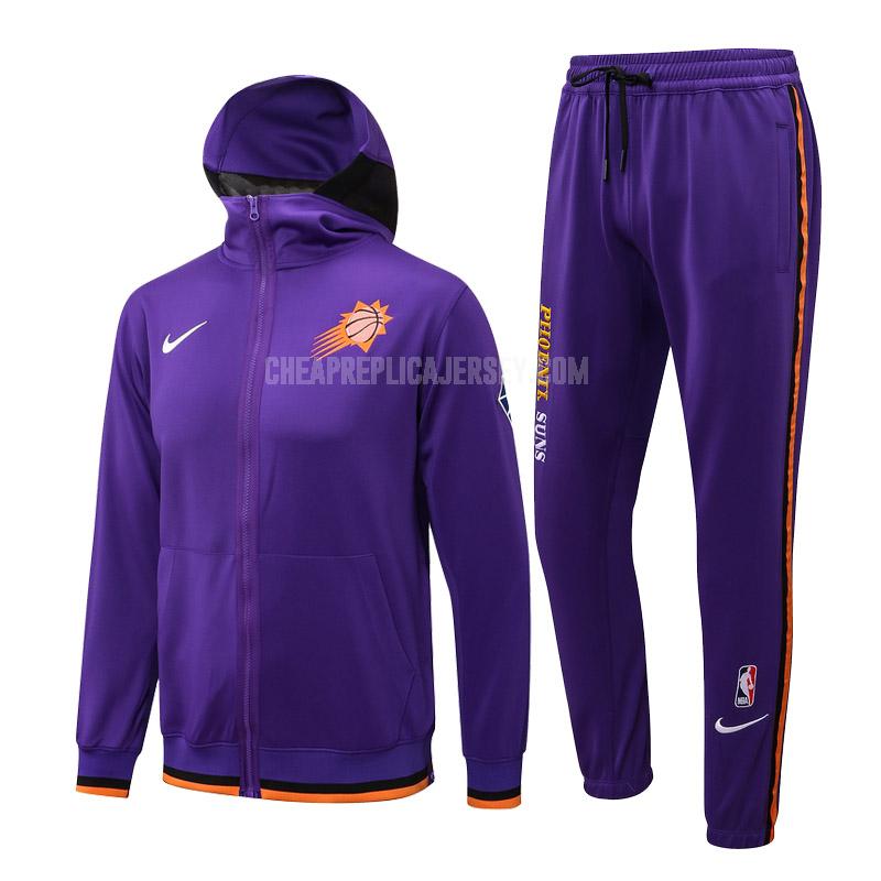 2022 men's phoenix suns purple hj031 hooded jacket