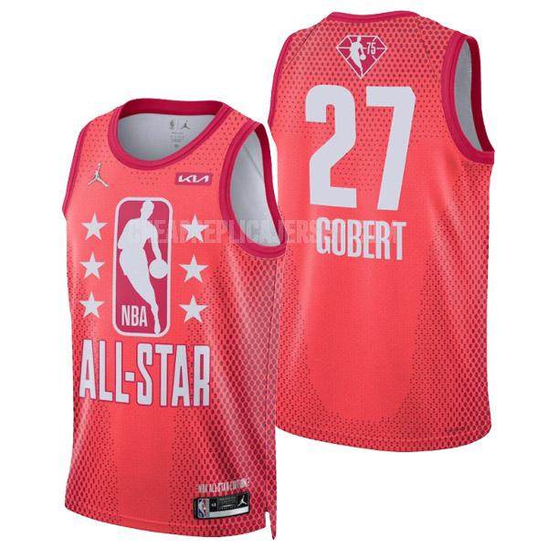 2022 men's rudy gobert 27 red nba all-star replica jersey